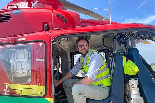 Freddie in the Air Ambulance
