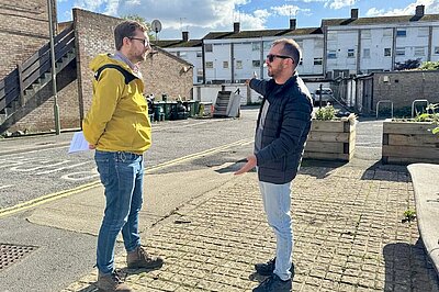 Freddie and Tim Bearder in Wheatley