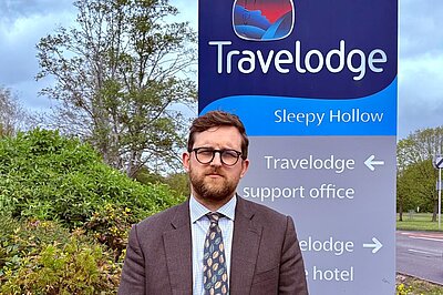 Freddie visits Travelodge HQ