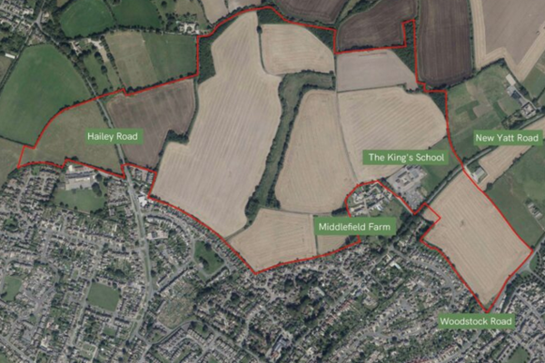 Satellite view from Witney North
