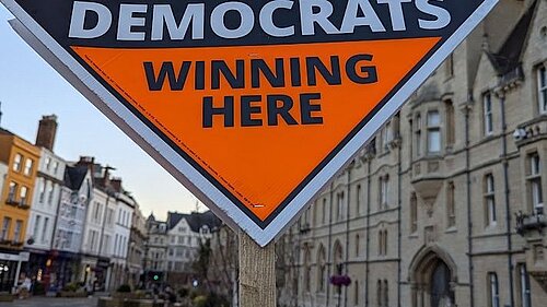 Lib Dem garden poster