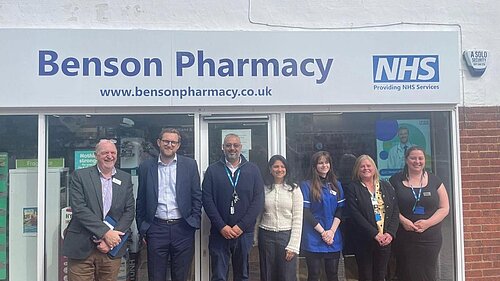 Freddie with the Benson Pharmacy team