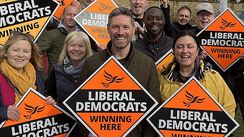 Cllr David Hingley and the team