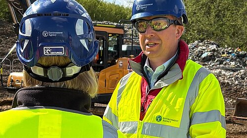 Calum Miller MP at the Kidlington waste dump removal