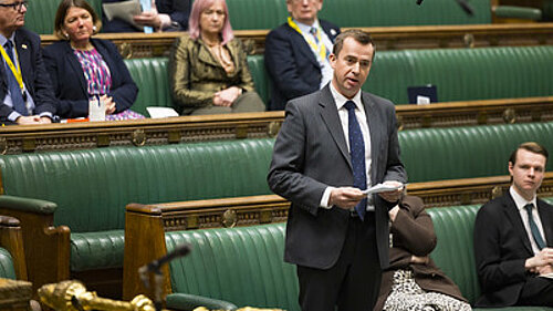 Calum Miller in Parliament