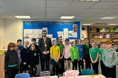 Freddie visits Valley Road Primary School