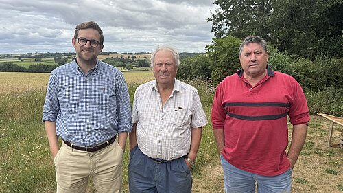 Freddie with Charles and Robert Peers at Views Farm
