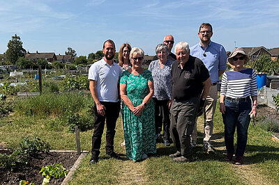 Freddie visits Chinnor allotments