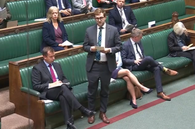 Freddie speaking in Westminster