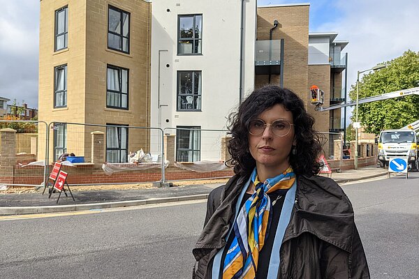 Layla at newbuild site