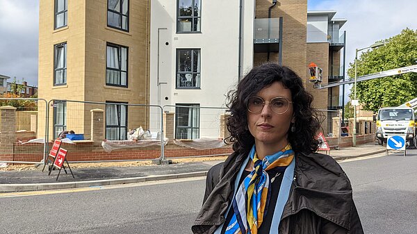 Layla at newbuild site