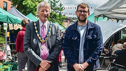 Freddie with Mayor Ian Reissmann