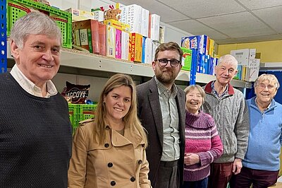 Freddie with the team at the Sharing Life Trust in Thame