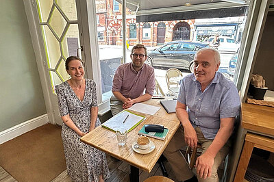 Visiting local business What's Cooking? in Thame
