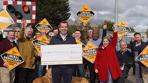 London Road victory - Calum Miller and councilors