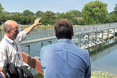 Visiting the newly upgraded Benson Weir