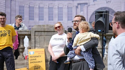 Freddie with fellow campaigners in London